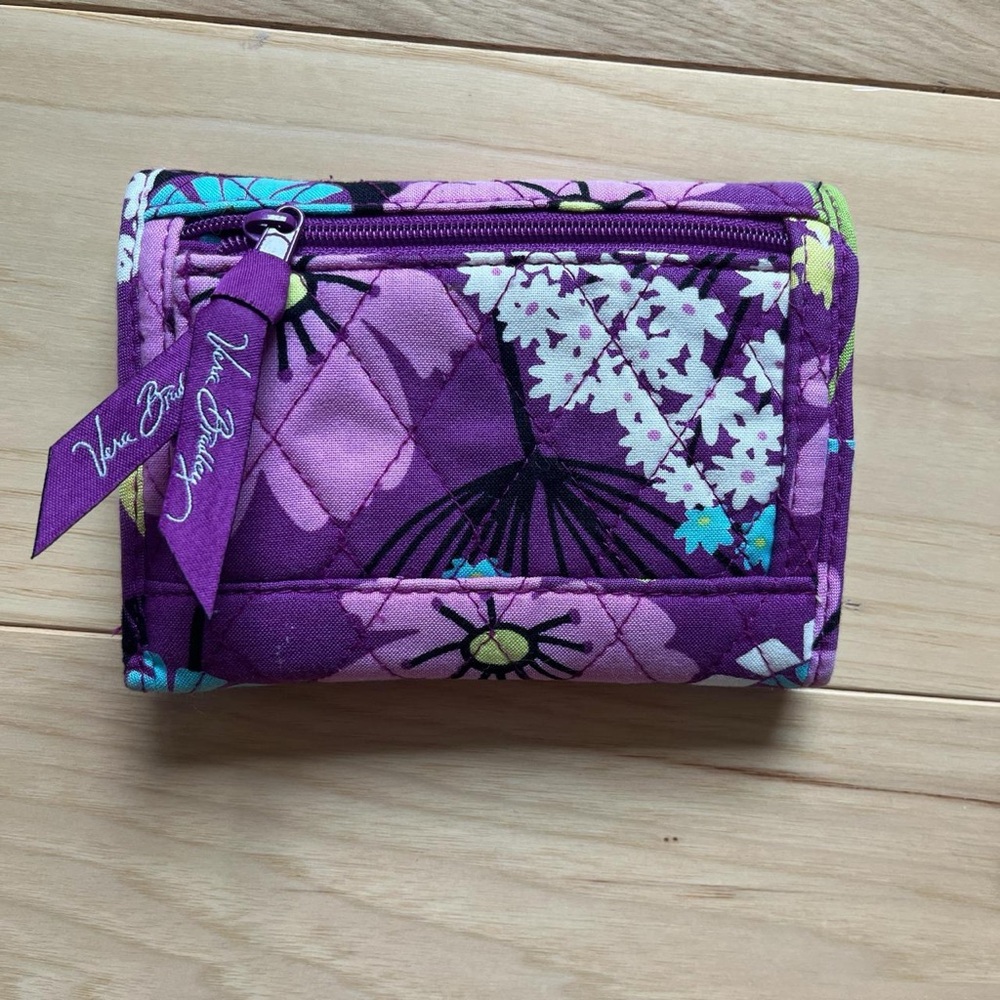 Vera Bradley Purple and White Wallets with Floral Design